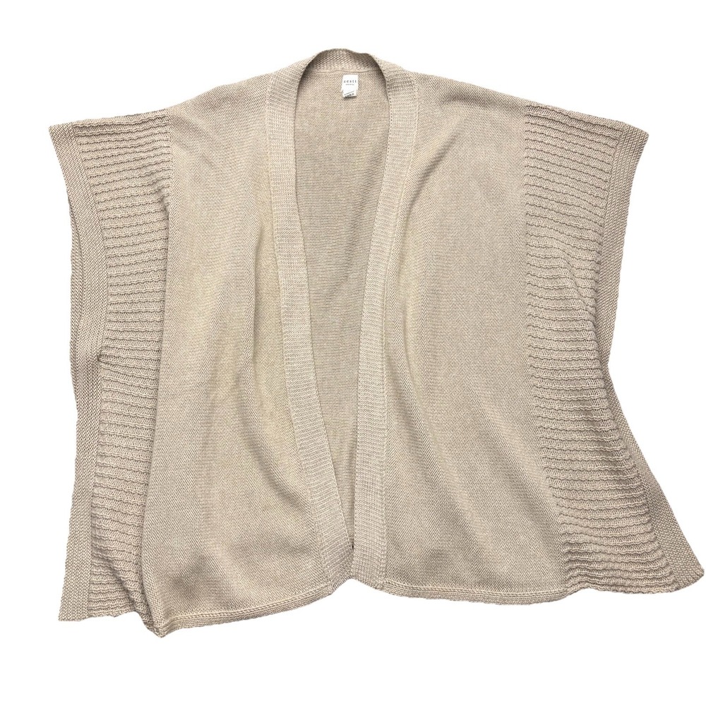 Zestt‎ Organics Arden Poncho Organic Cotton Beige One Size Lagenlook Effortless